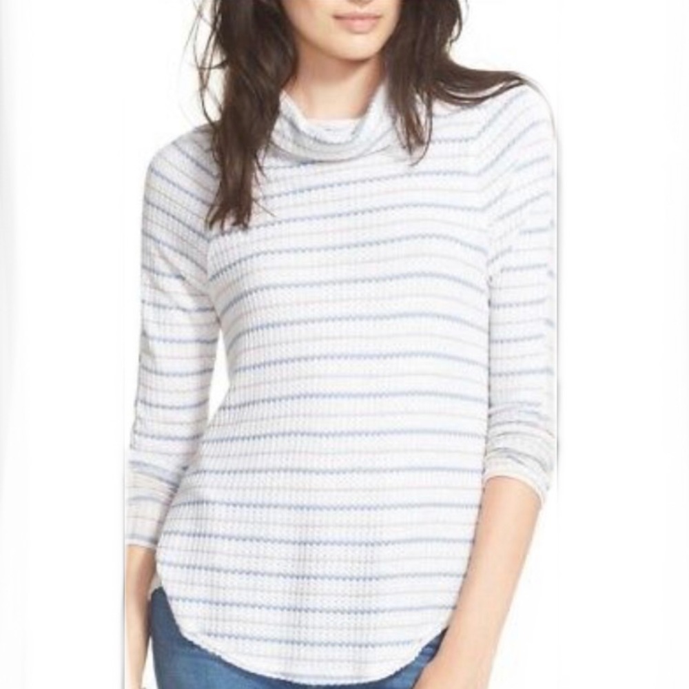 We The Free Turtle Neck Waffle Knit Sweater Top
